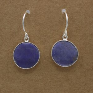 Turkiyenite Circle Bezel Dangle Earring