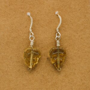 Glass Leaf Dangle Earring