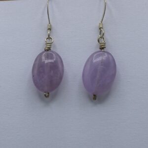 Amethyst Oval Dangle Earring
