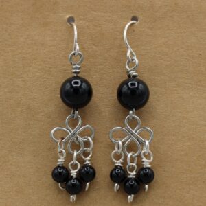 Black Onyx Chandelier Earring
