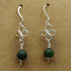 Jade Clover Dangle Earring